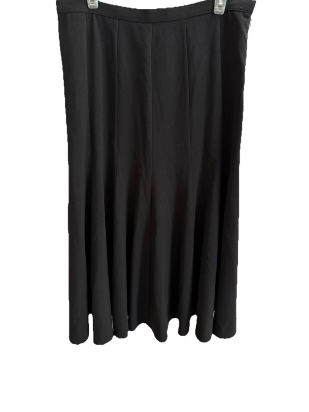 Elegant Black Maxi Skirt with Flared Panels